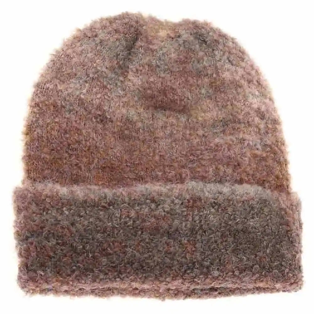 Multi-colored Slouchy Mohair Cuffed Beanie