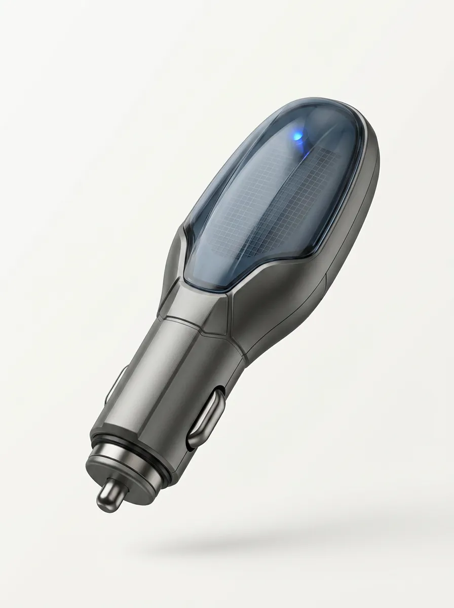 Car Fuel Saver Plug-In Accessory Featuring Grid Pattern Printed Detail