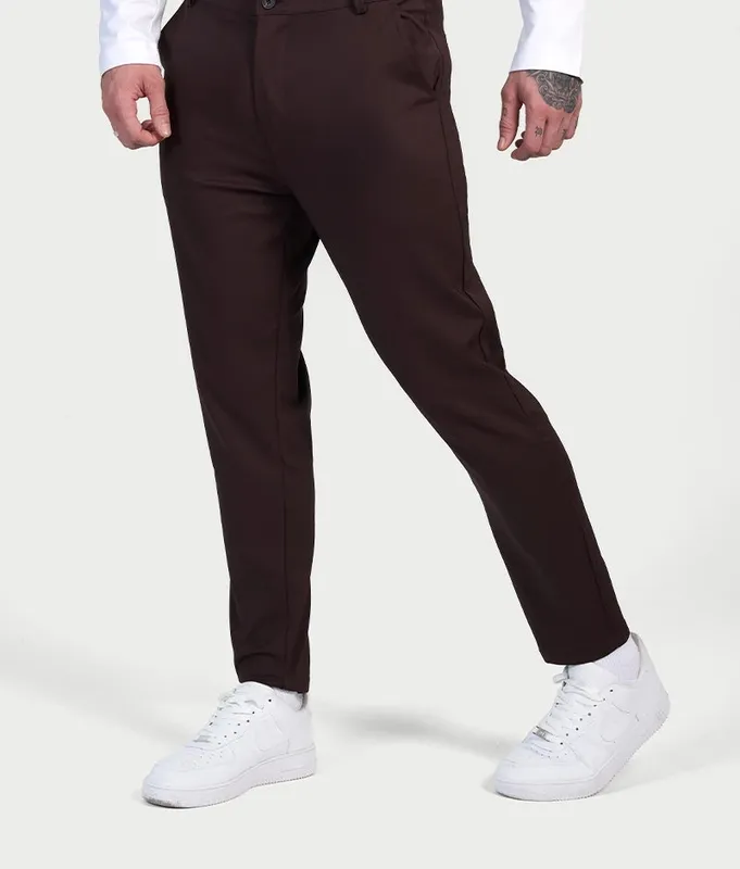 Dark Brown Stretch Pants