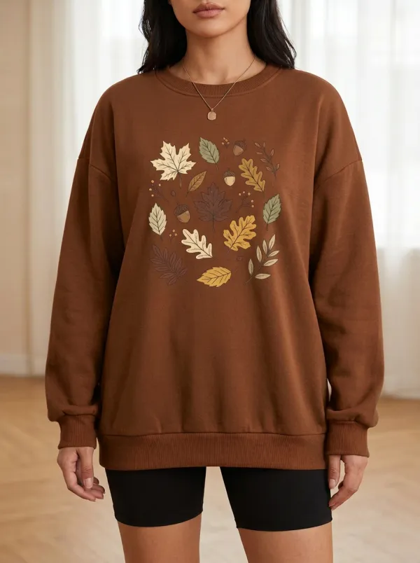 Refined Printed Acorn Graphic Sweatshirt