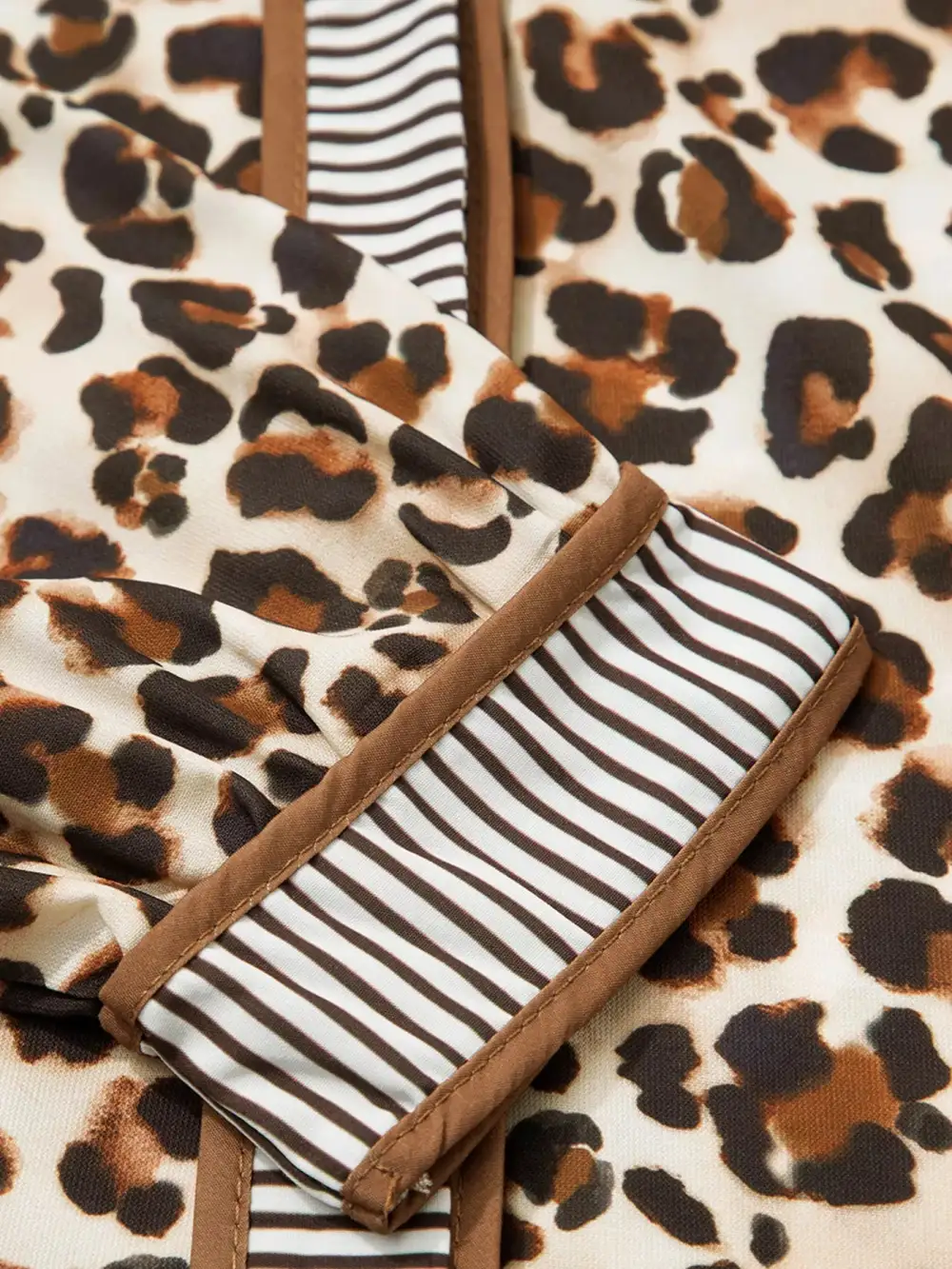Striped Animal Print Mini Dress