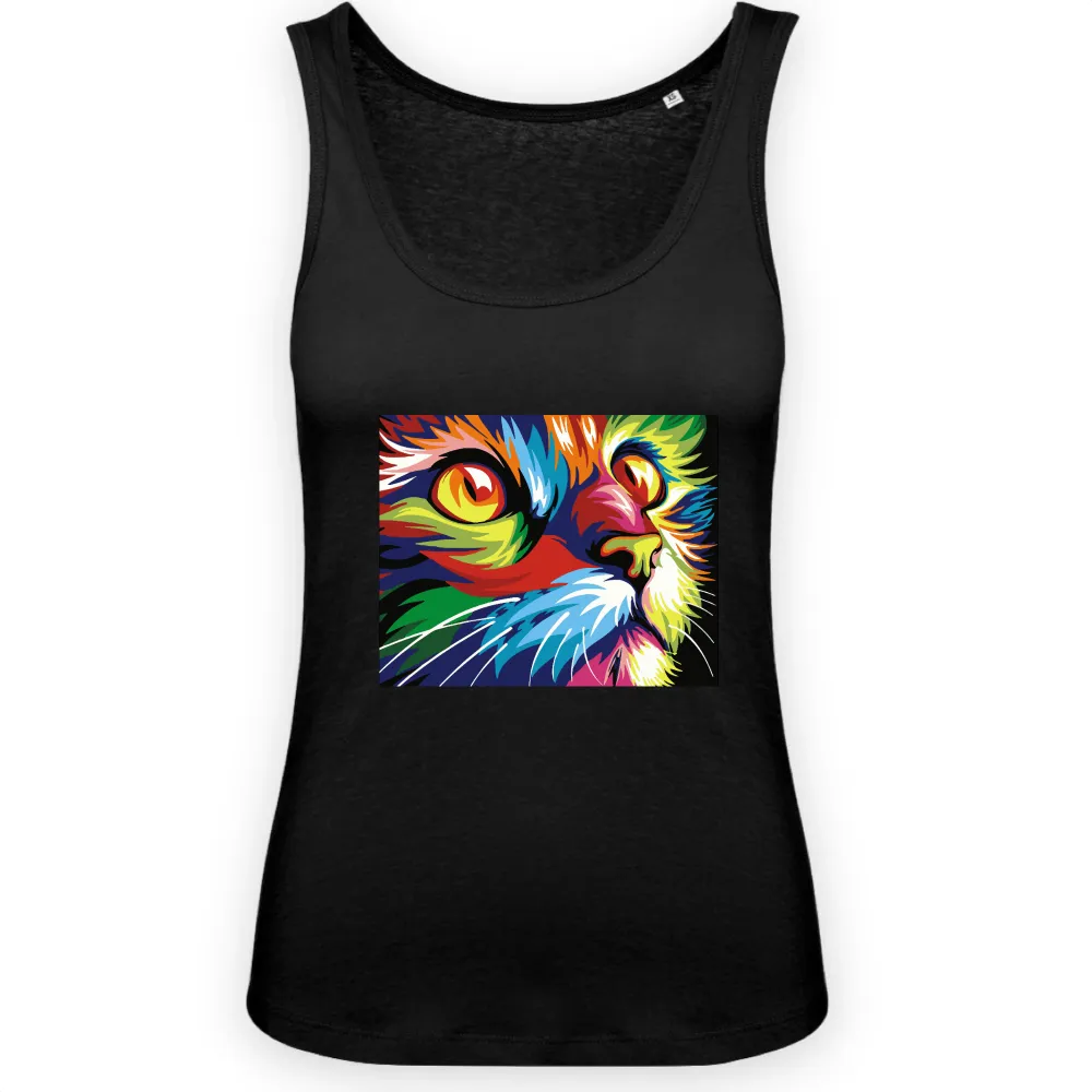 Psychedelic Cat Graphic Tank