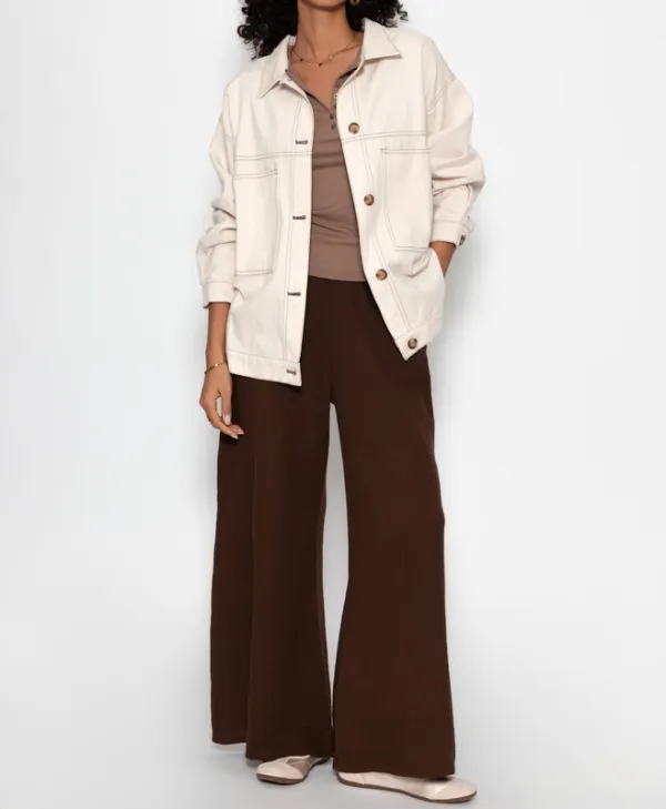 Beige Blouse Everyday Jacket