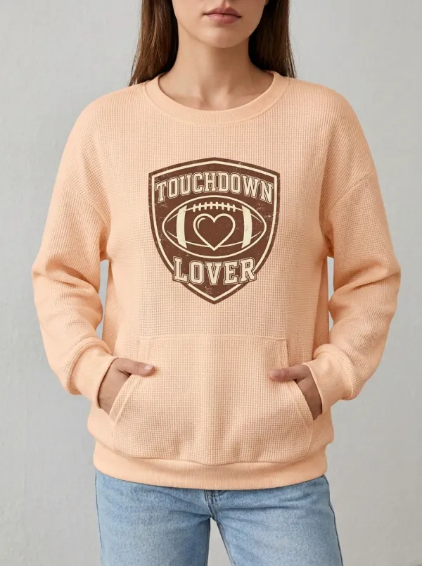 Football Graphic Casual Hoodie