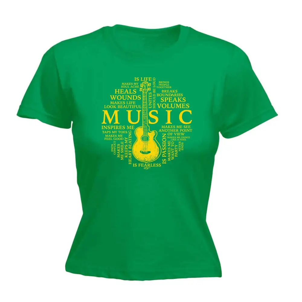 Music Meaning Graphic Fitted Tee