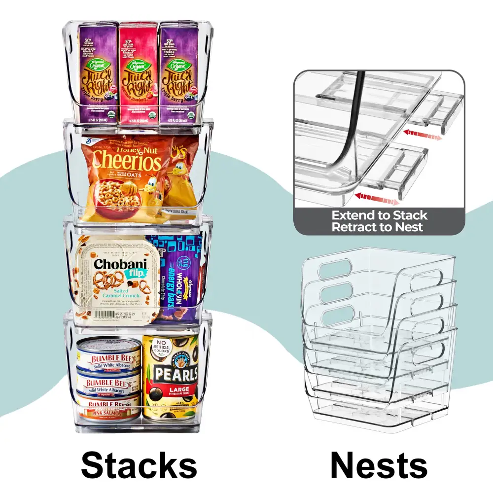 Open Front Storage Bins Square