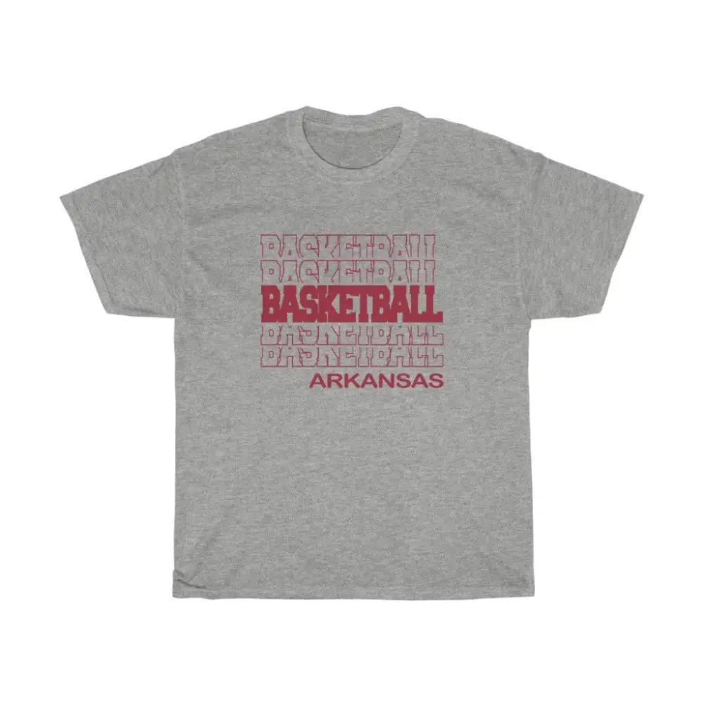 Basketball Arkansas in Modern Stacked Lettering