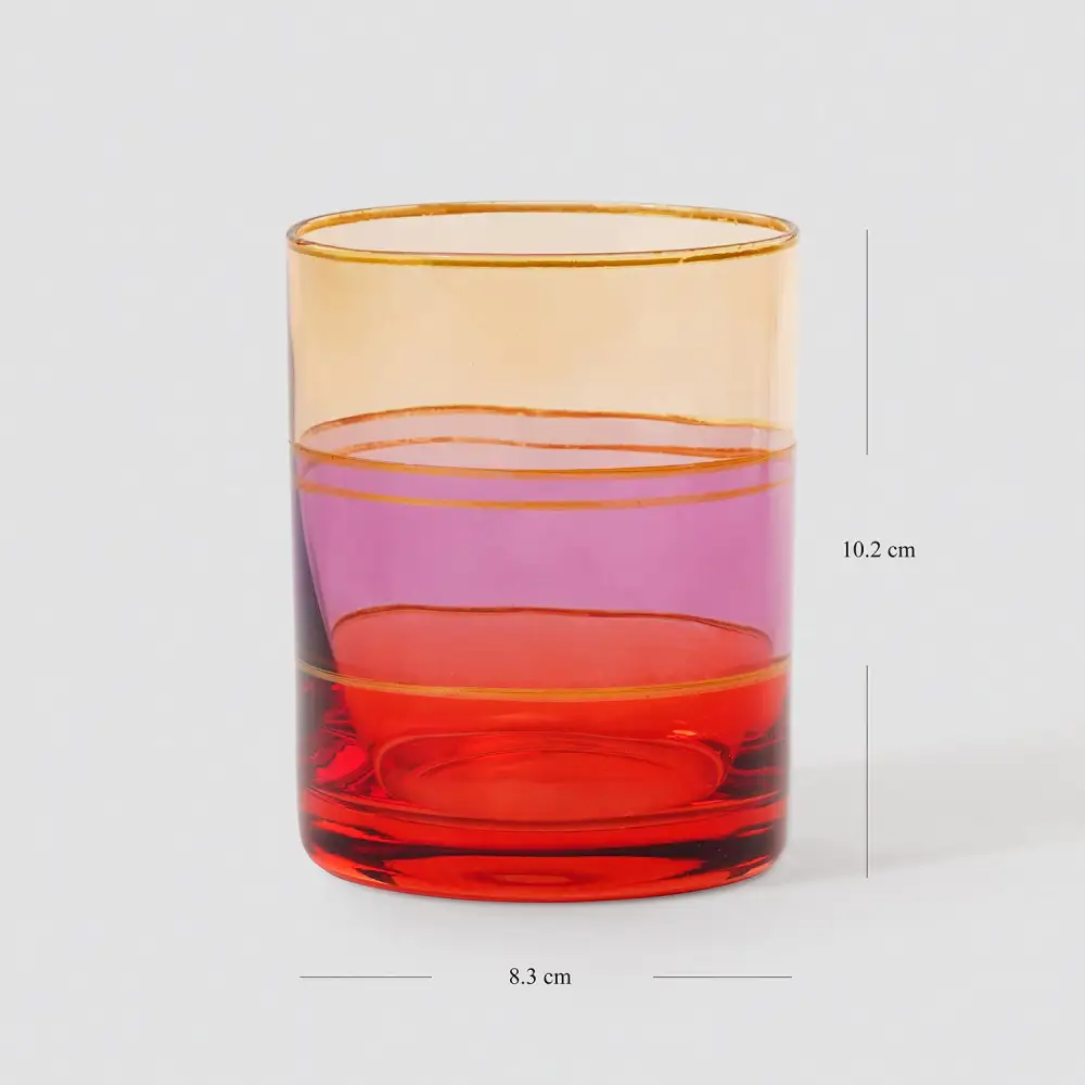 Orange Layered Drinking Glass Set