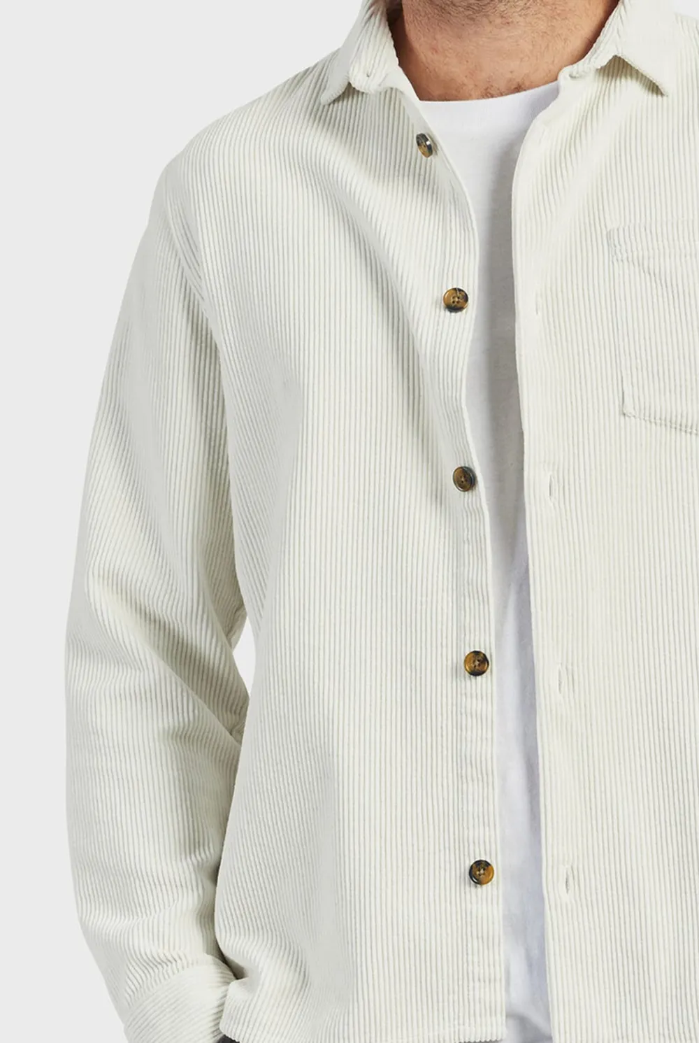 Textured Corduroy Casual Overshirt