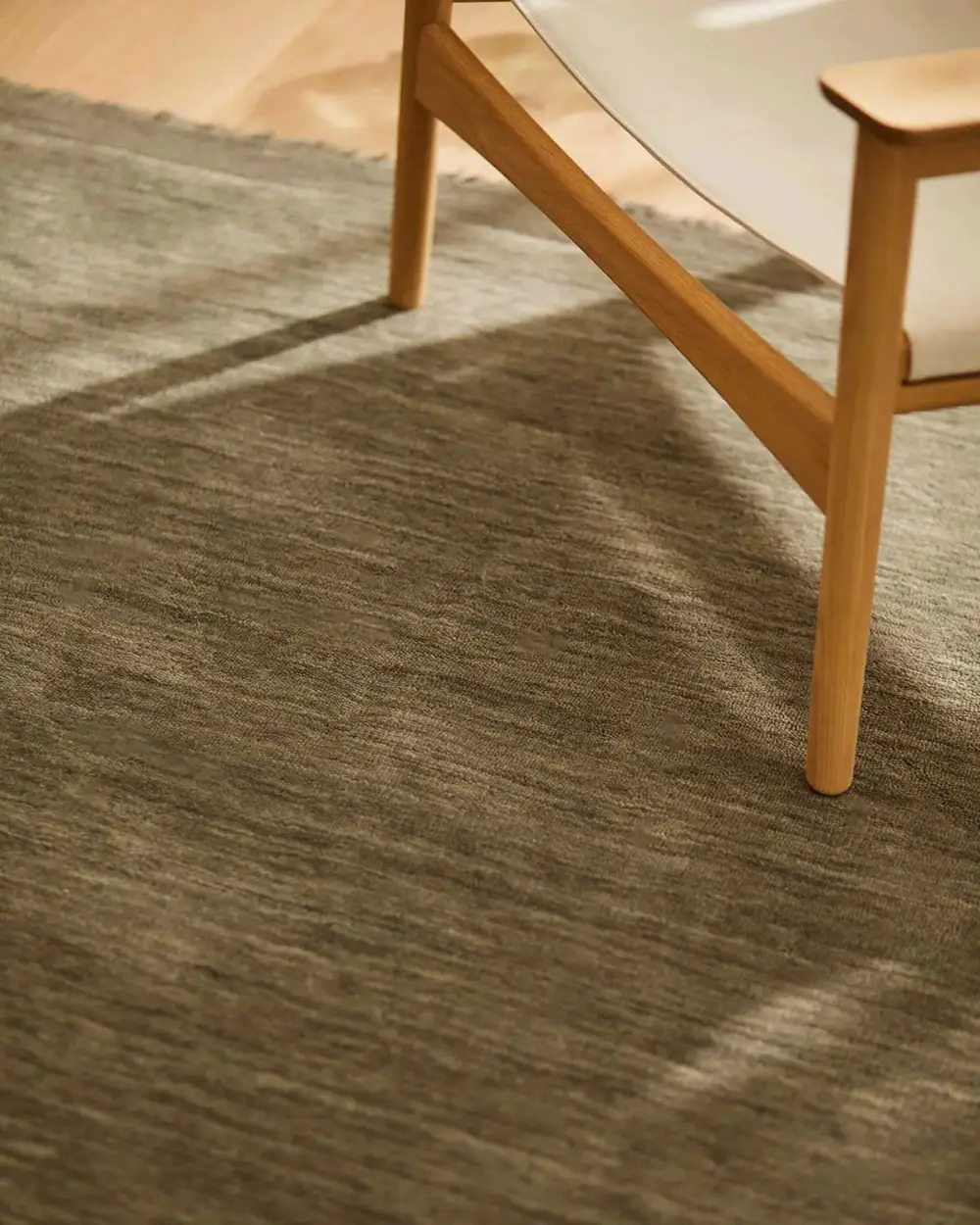 Wool Bordered Contemporary Area Rug