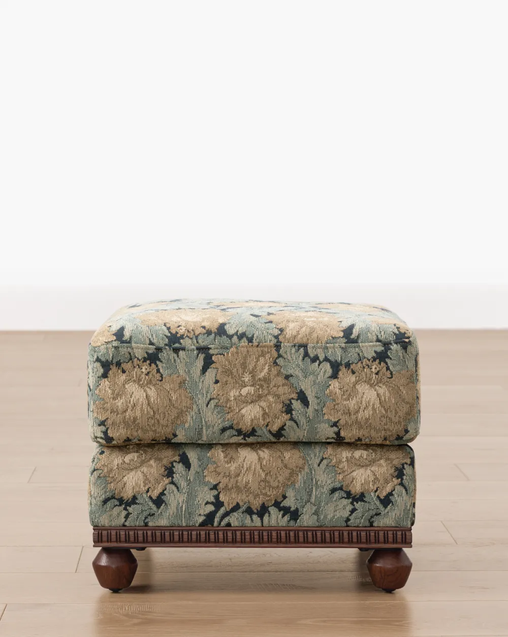 Upholstered Wood Ottoman