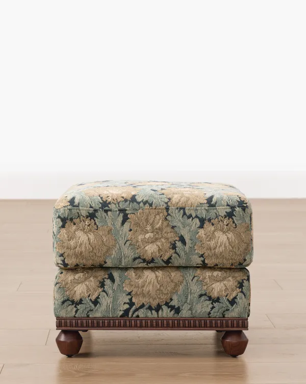Upholstered Wood Ottoman
