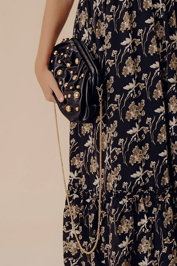 Posh Mindset Faux Leather Purse In Black