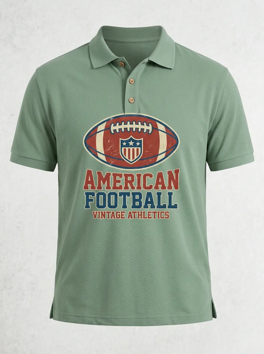 Football Inspired Casual Polo Shirt