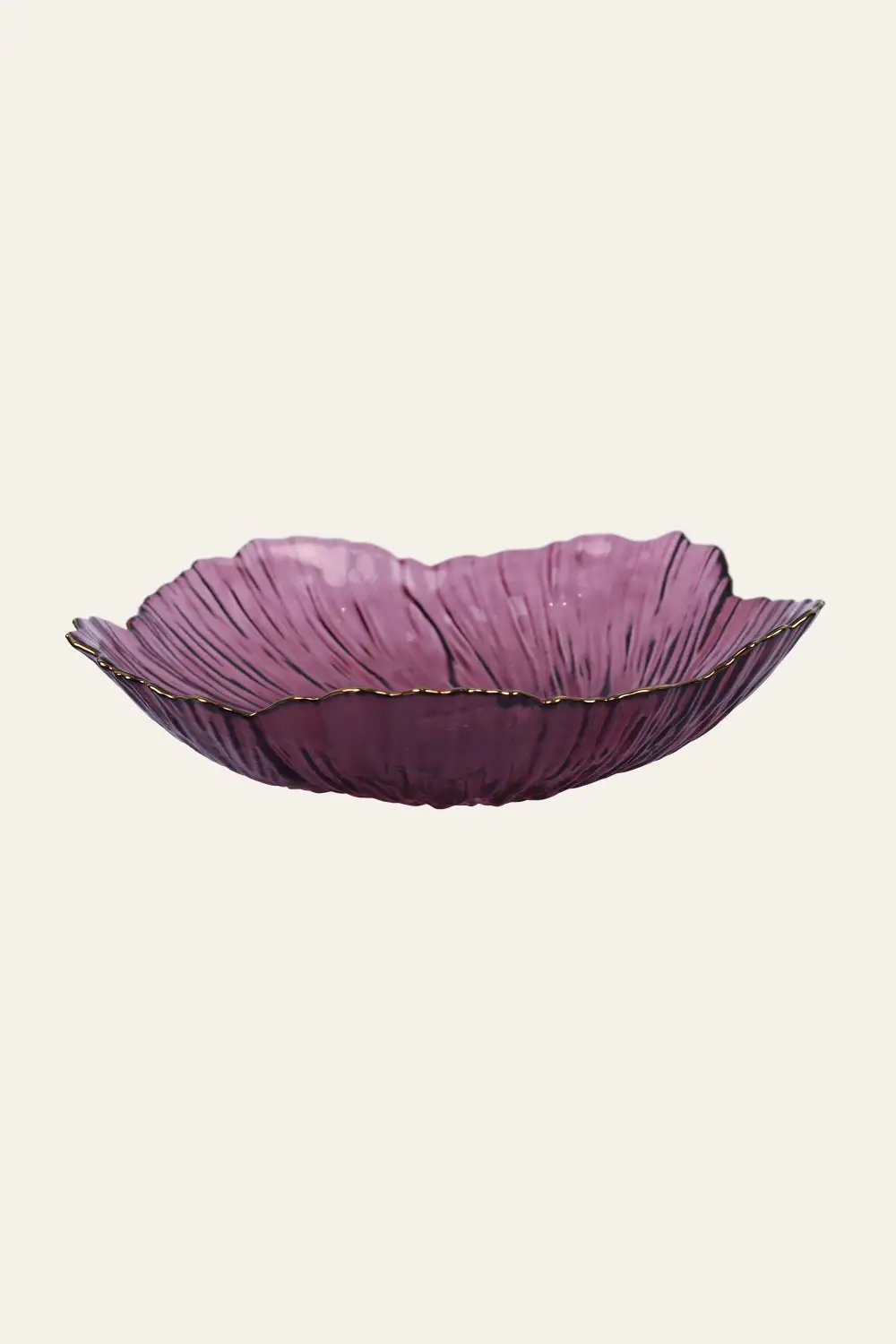 Petal Texture Glass Serving Bowl