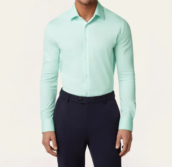 Knit Non-Iron Shirt Jade Green