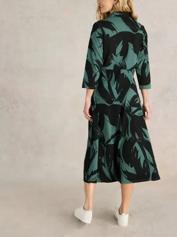 Maxi Jersey Shirt Dress