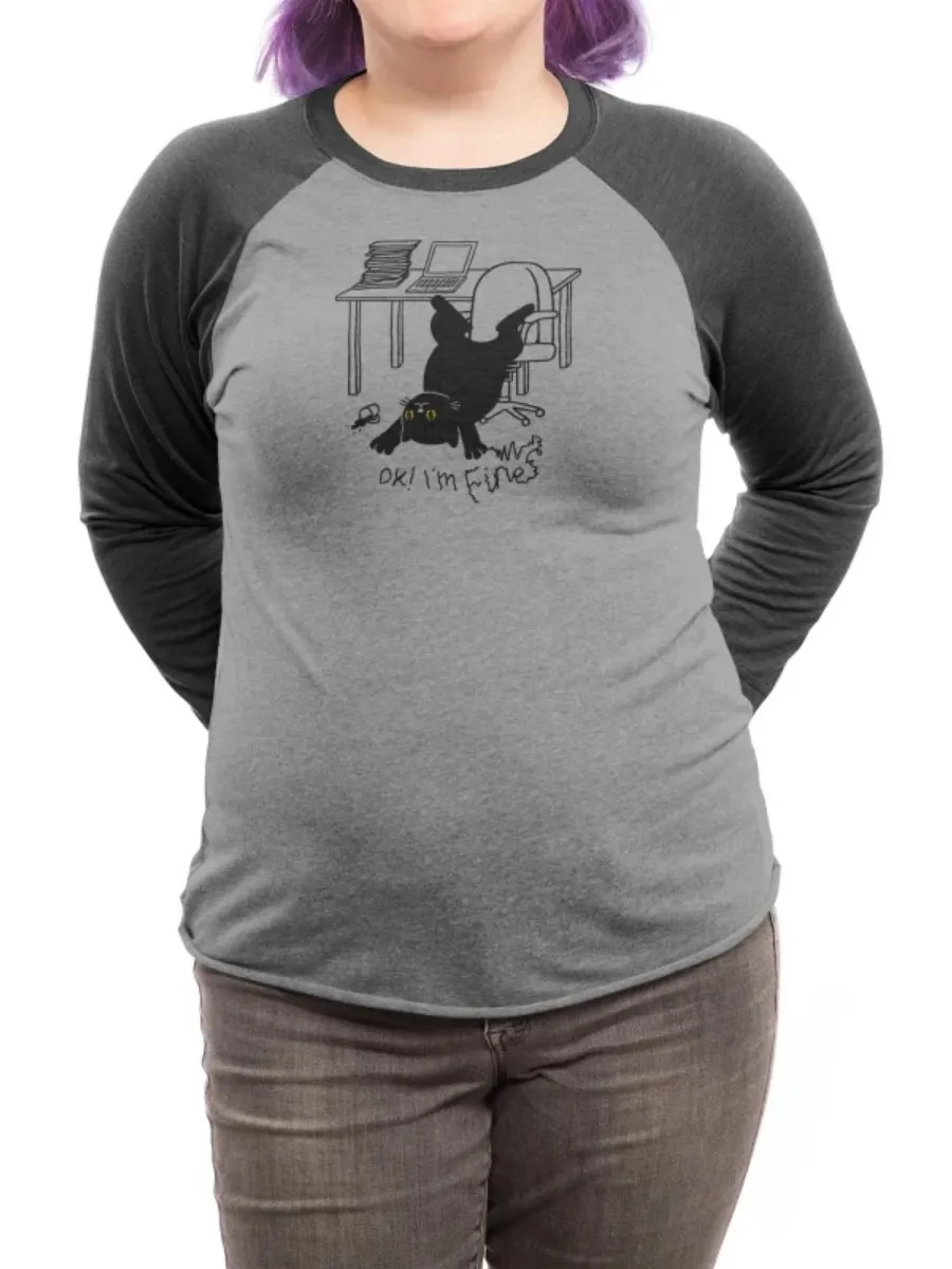 Funny Office Cat Print T-Shirt