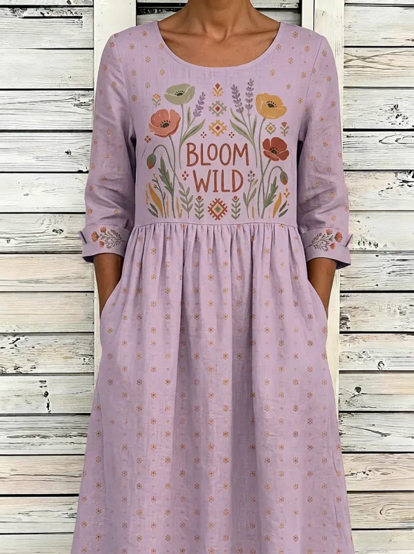 Bloom Wild Floral Botanical Dress