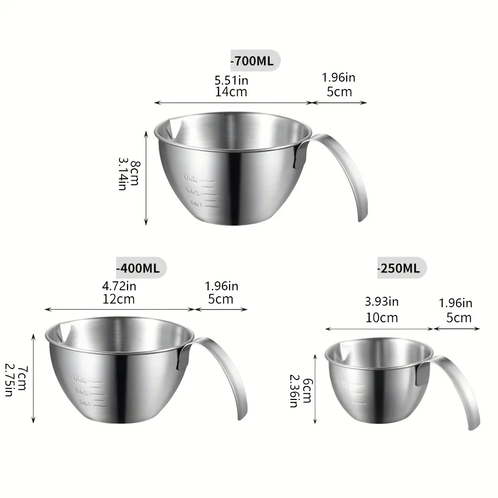 Measured Stainless Steel Mixing Bowl