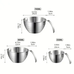 Measured Stainless Steel Mixing Bowl