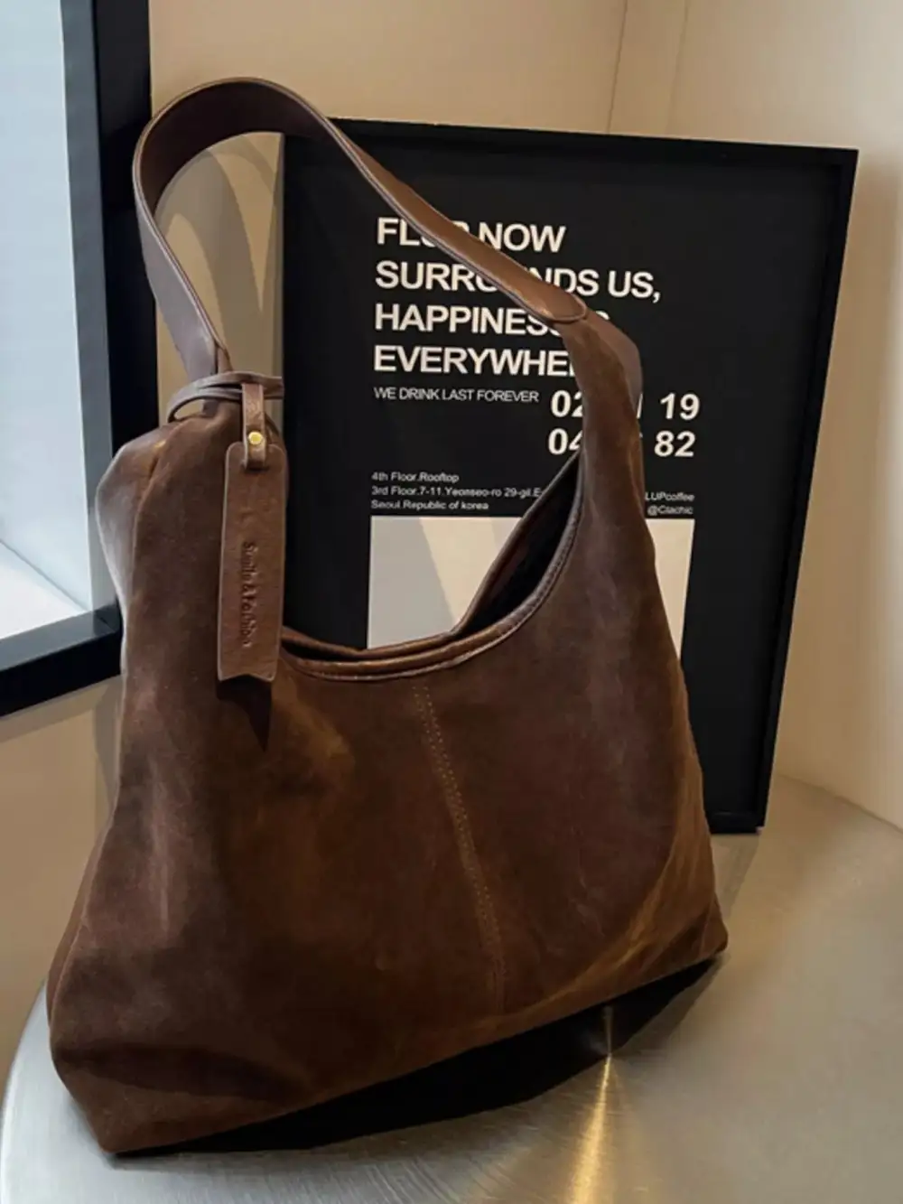Suede Everyday Shoulder Bag