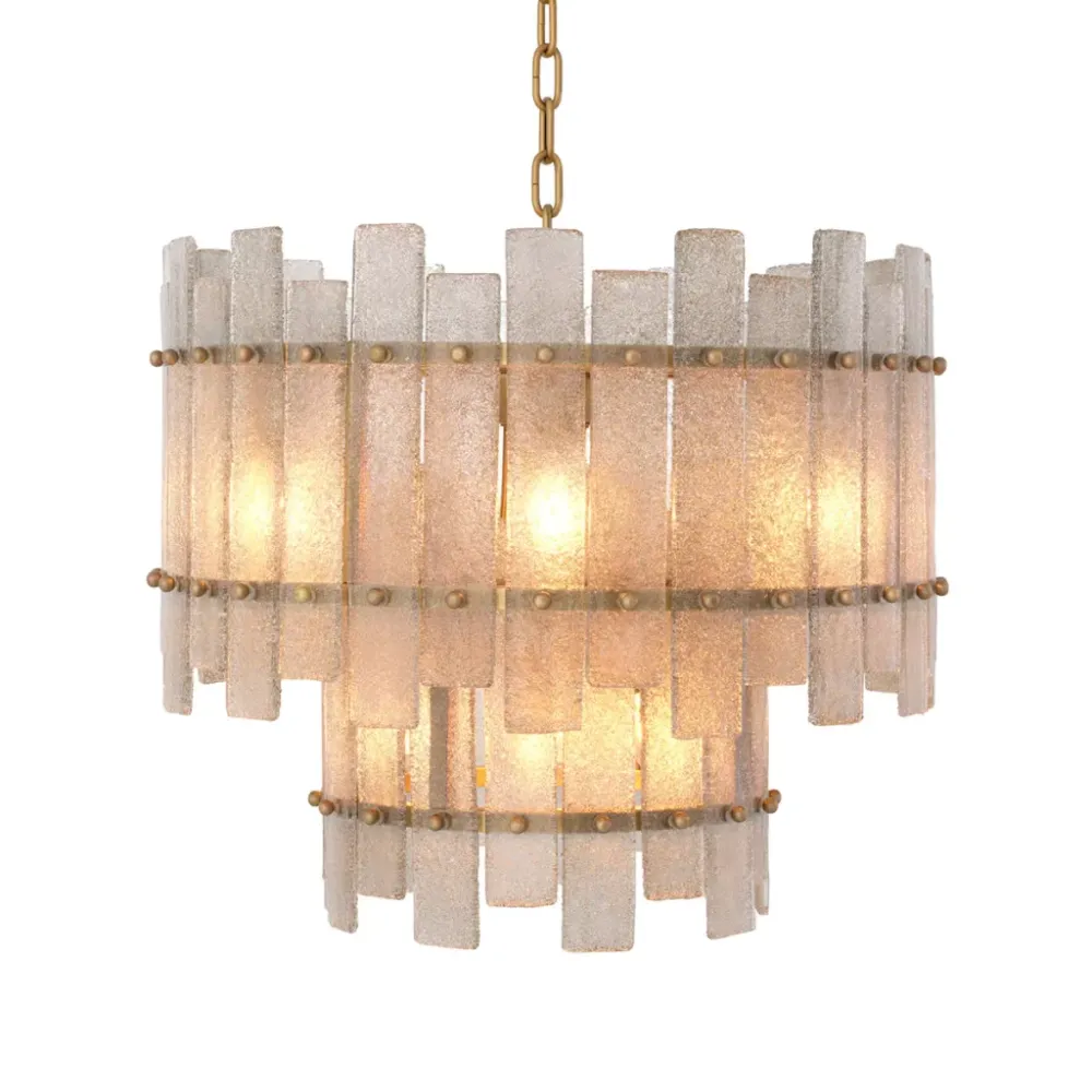 Tapered Glass Drop Chandelier