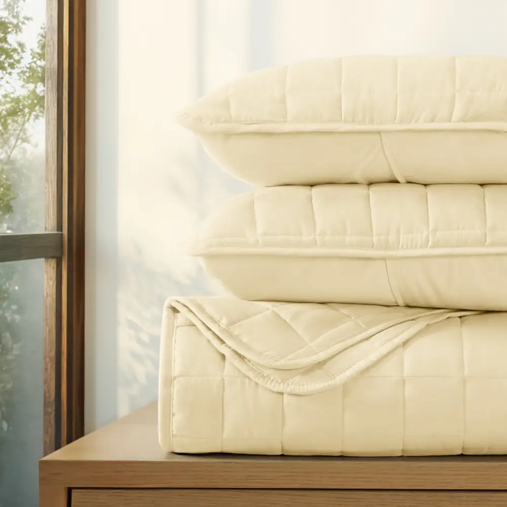 Square Quilted Coverlet Set