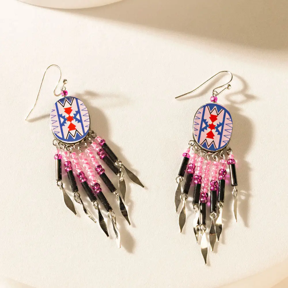 Lively Textured Floral Earrings
