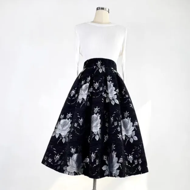 Neat Neat Everyday Casual Embroidered Skirt