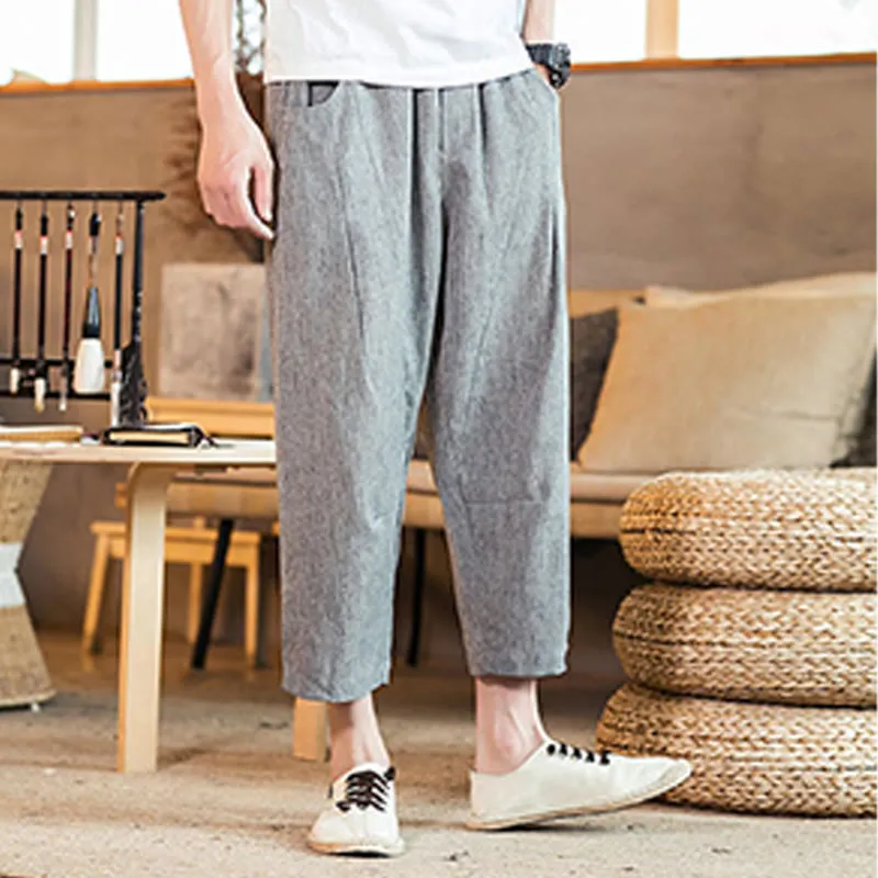 Drawstring Elastic Waist Pants