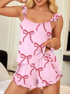 Everyday Refined Ruffled Top and Shorts Matching Set