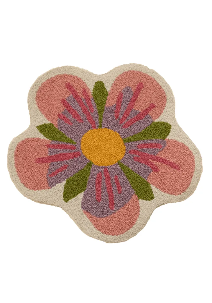 Floral Welcome Motif PET Entryway Doormat