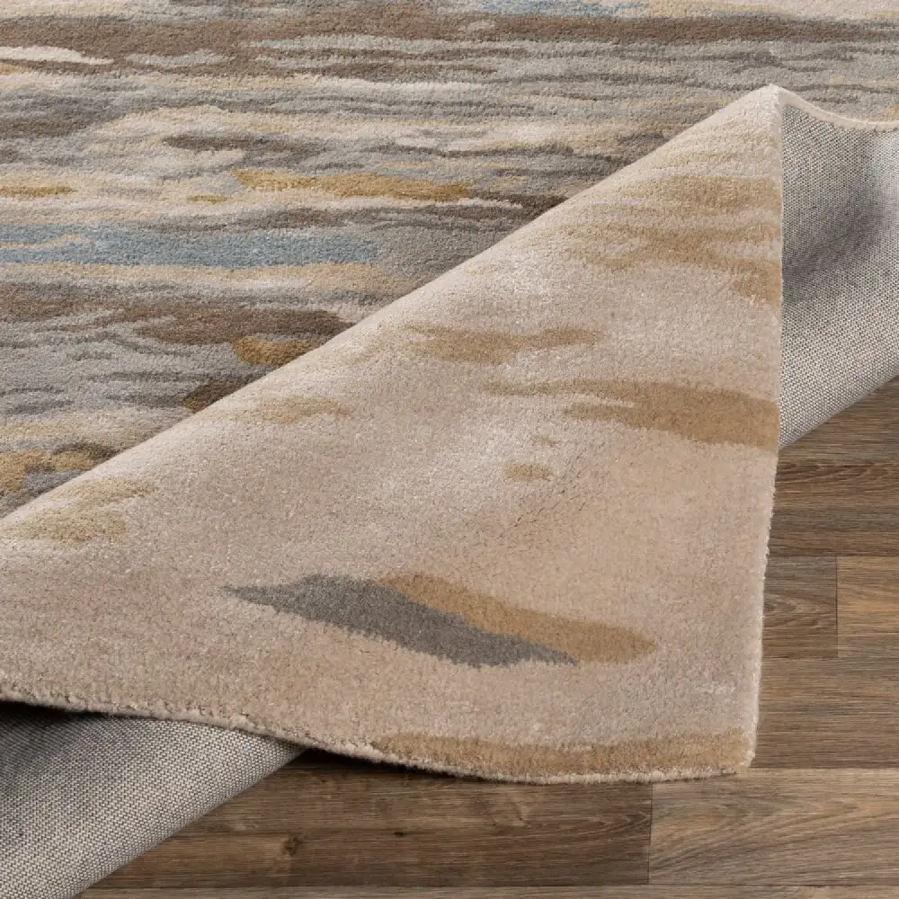 Textured Viscose Wool Blend Carpet