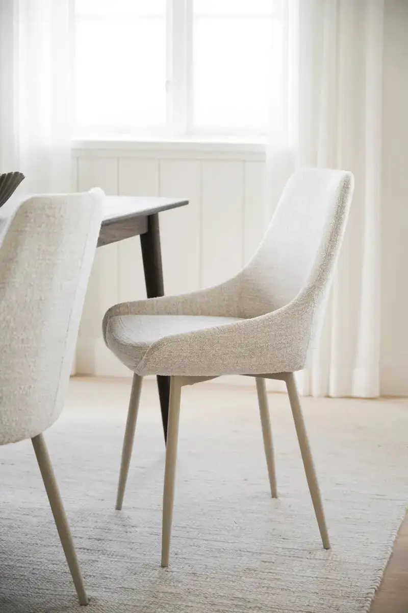 Boucle Modern Metal Chair