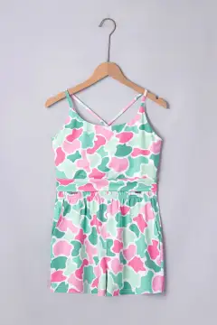 Active Cropped Relaxed Camouflage Two-Piece Set