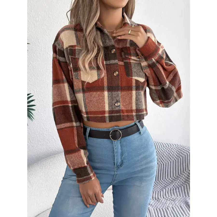 Button Up Cropped Jacket