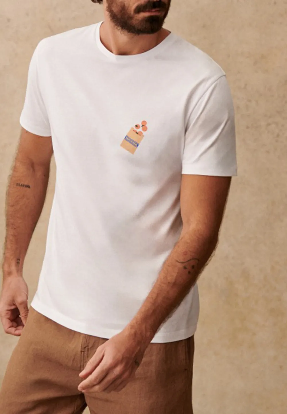 White Mini Graphic Print Crew Neck T-Shirt