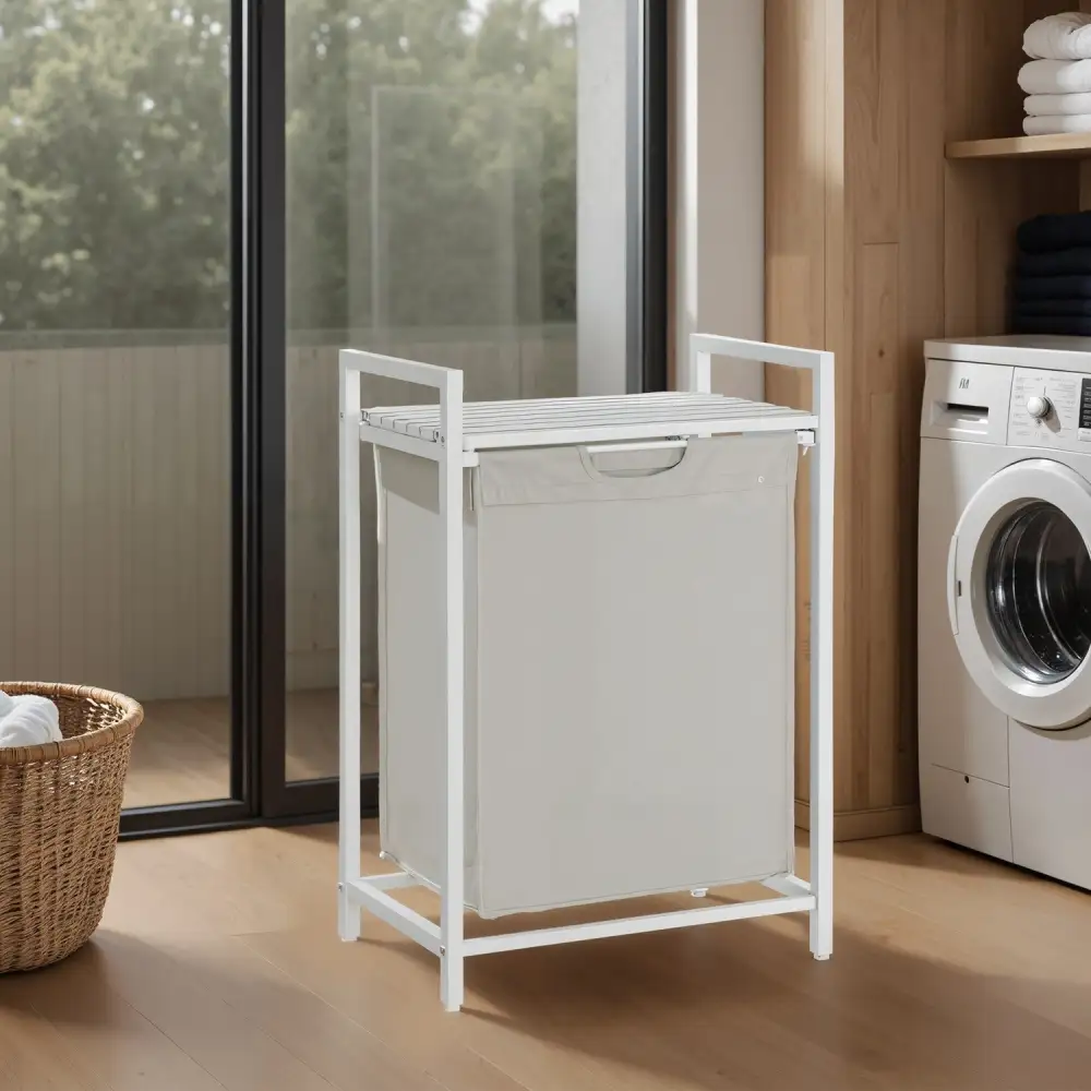 Removable Liner Shelved Laundry Storage Hamper