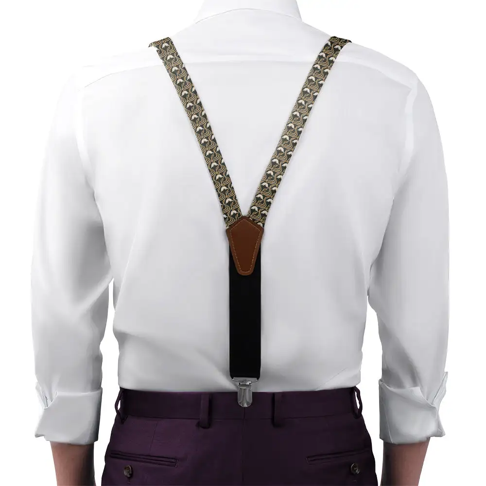 Gatsby Floral Pattern Suspenders