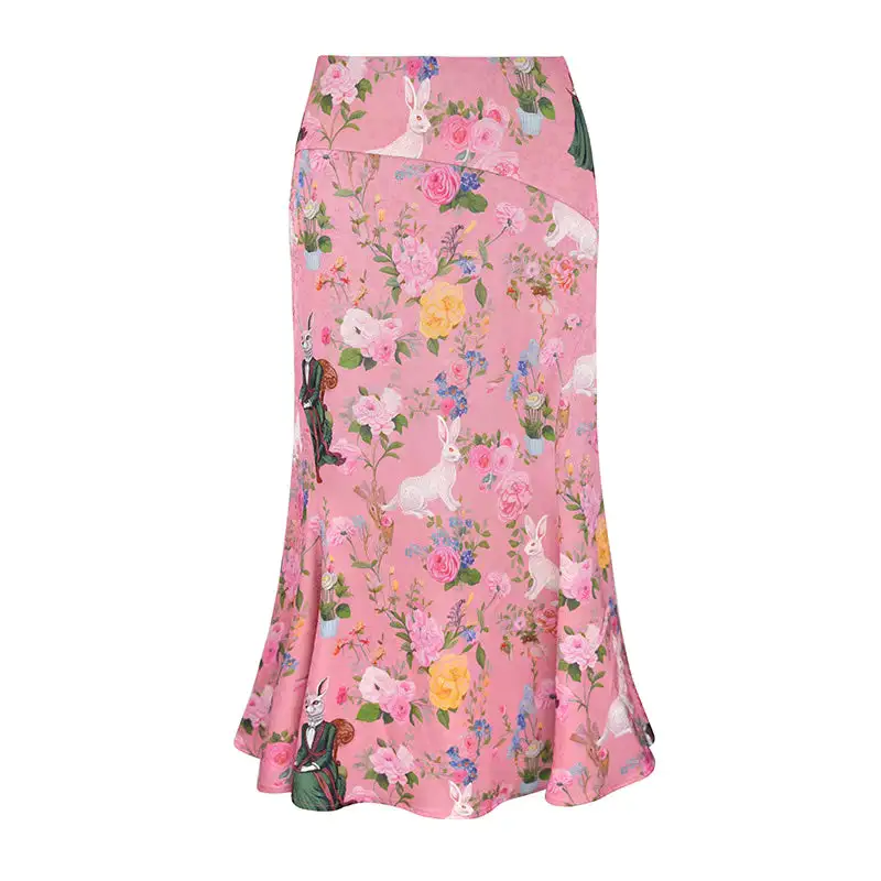 Soft Picnic High Waist Skirt