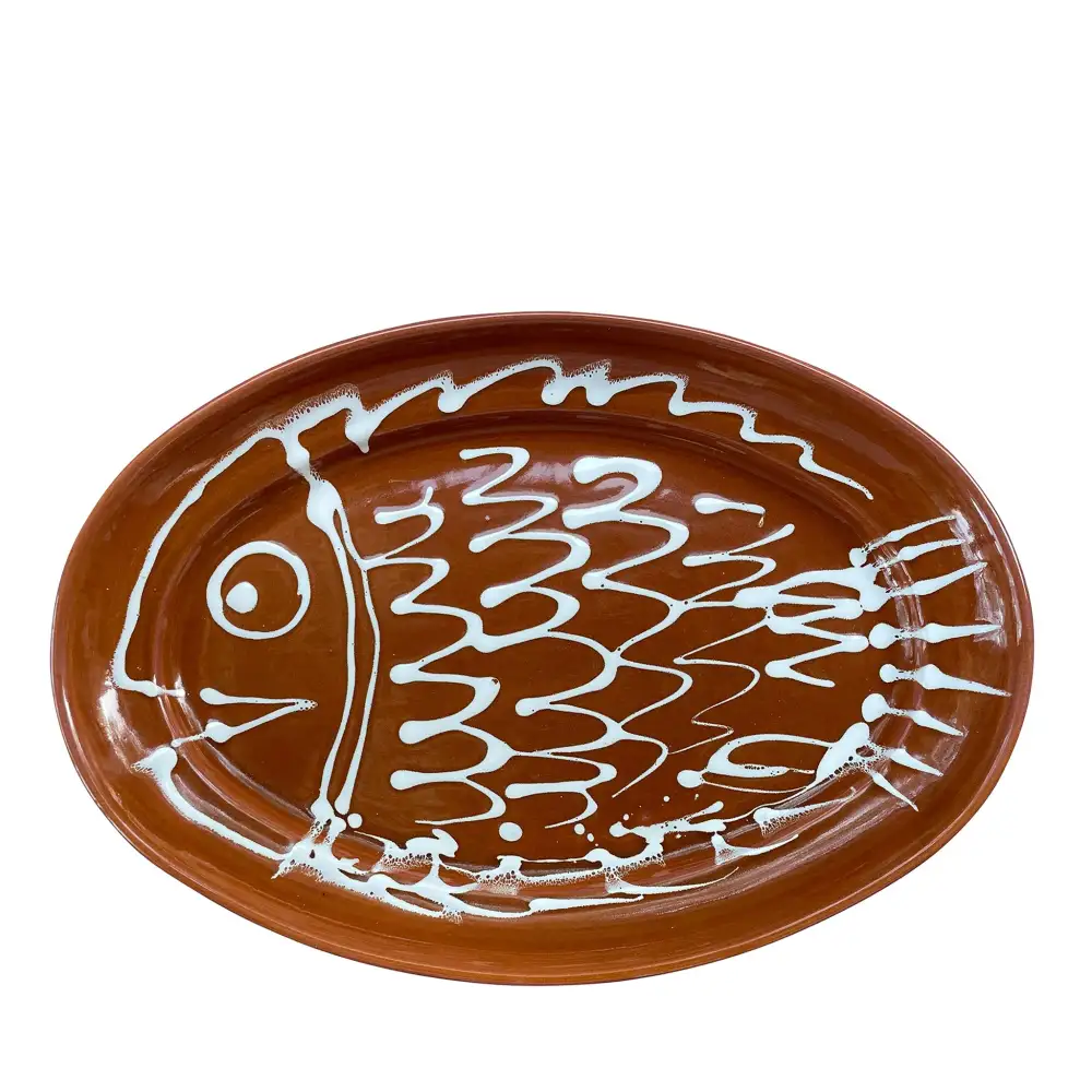 Oval Ceramic Serving Platter For Main Course