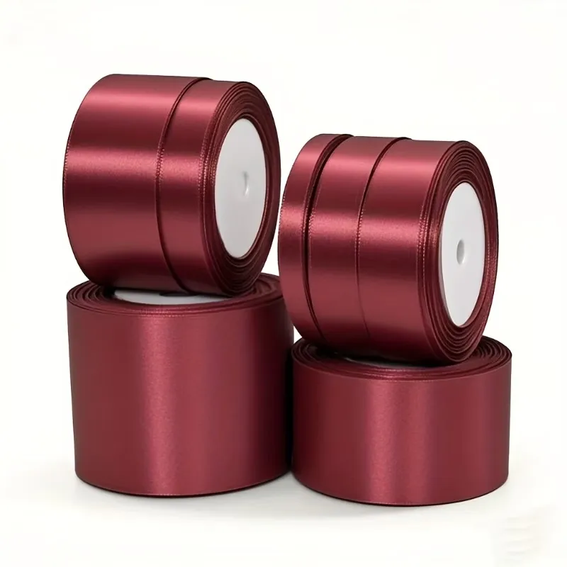 Burgundy Satin Craft Ribbon