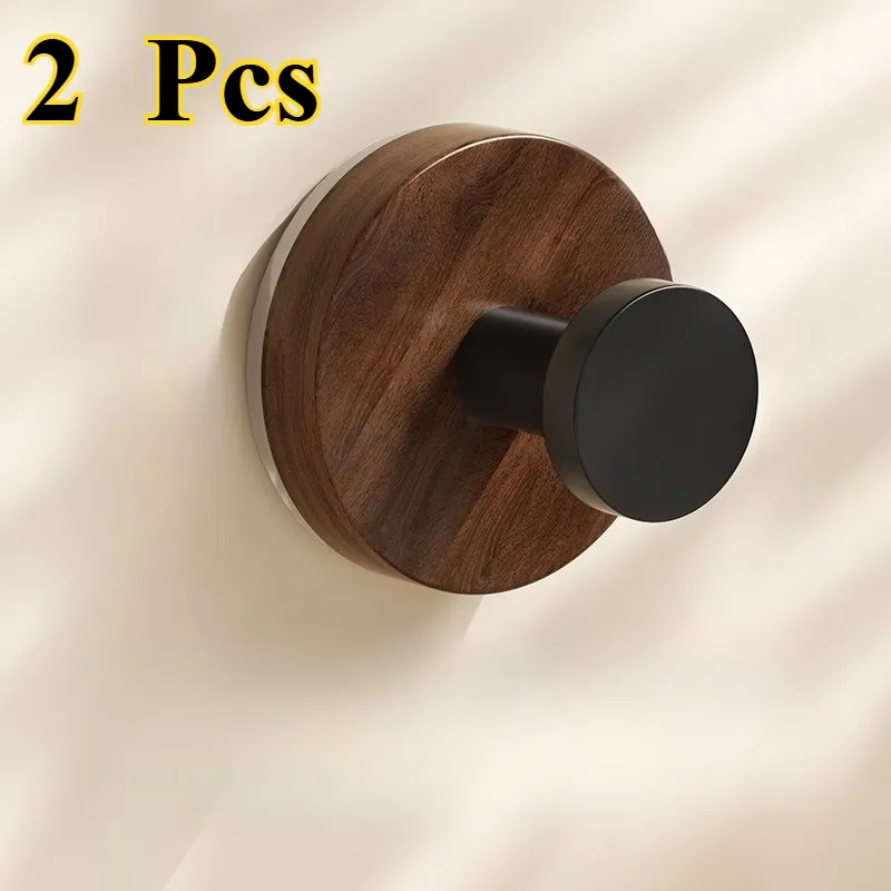 2 Pcs Stylish Wooden Wall Hook