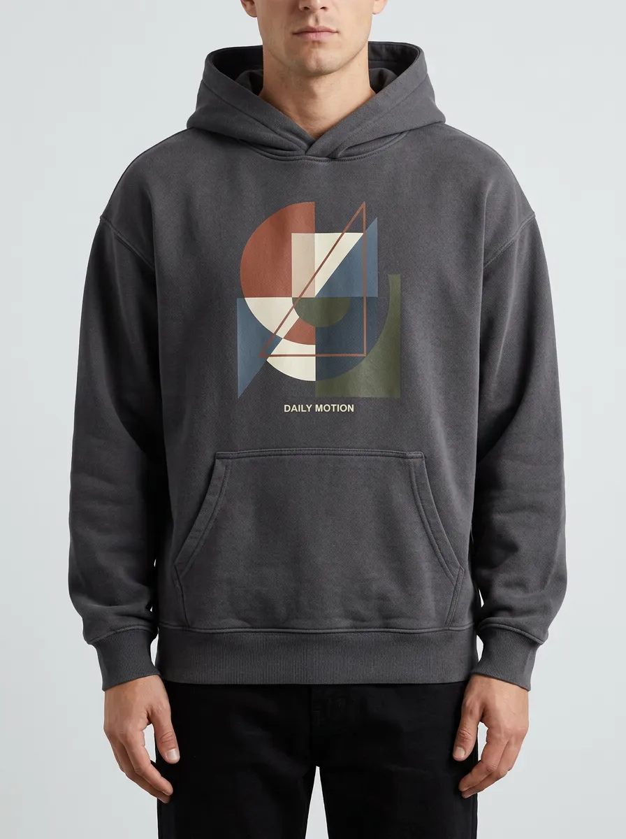 Modern Motion Geometric Abstract Hoodie