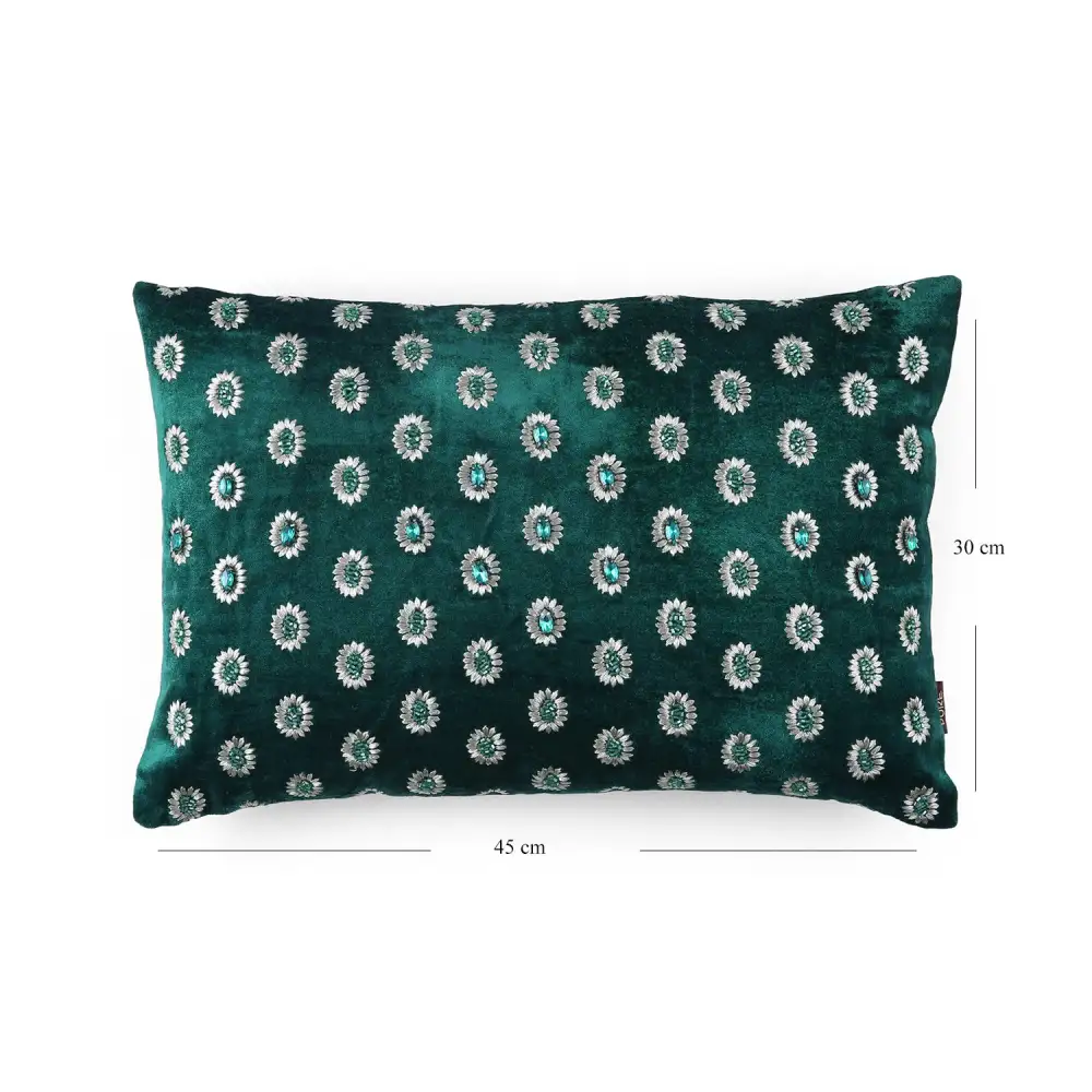 Emerald Accent Rectangular Cushion Cover