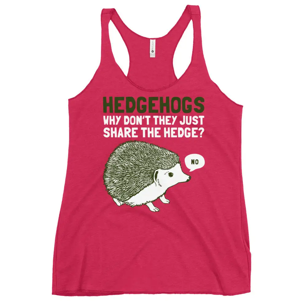 Hedgehog Animal Racerback Tank