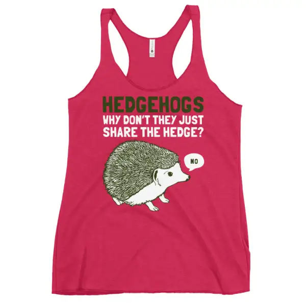 Hedgehog Animal Racerback Tank
