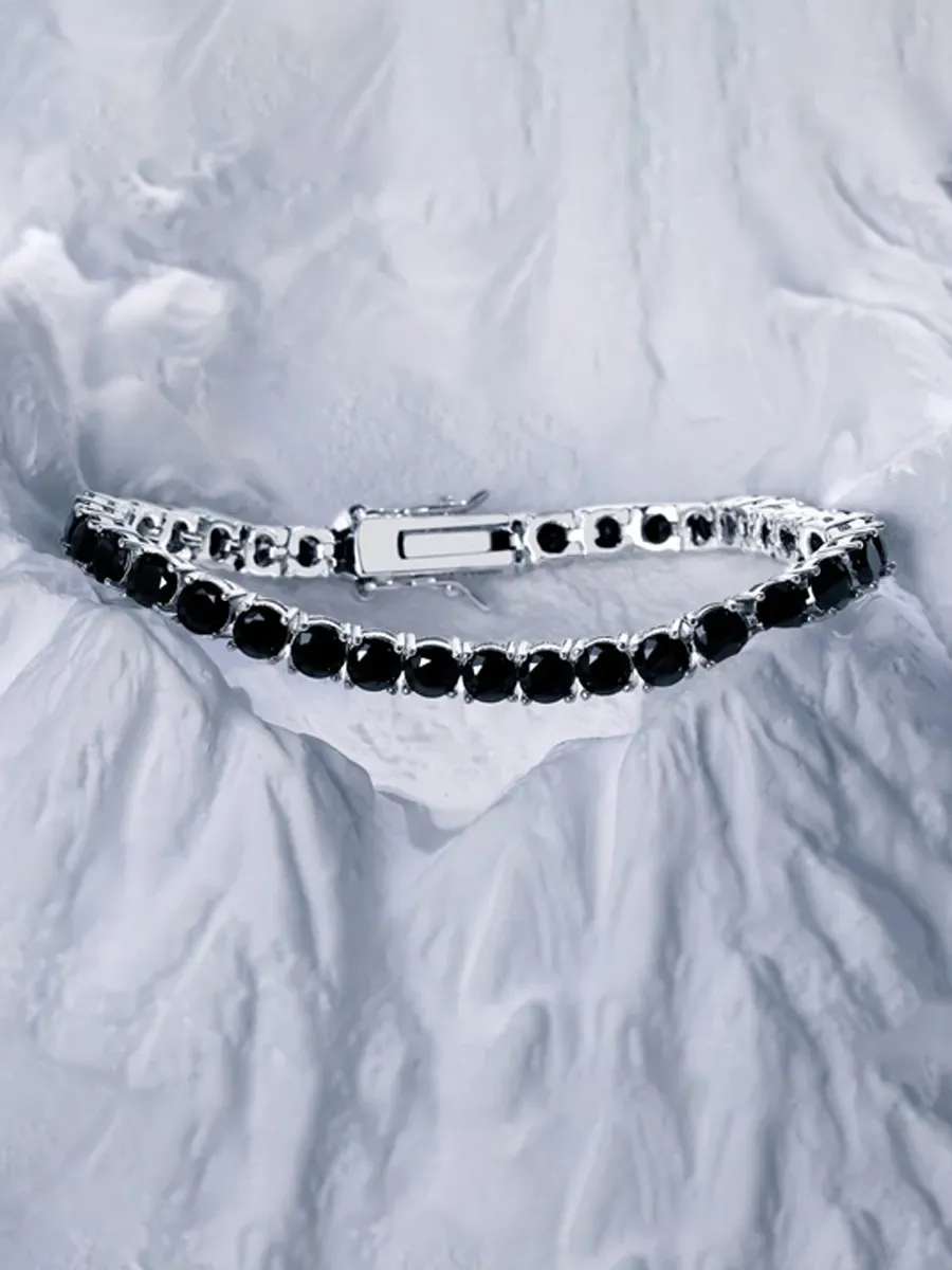 Eliza Black Diamond Buckle Bracelet
