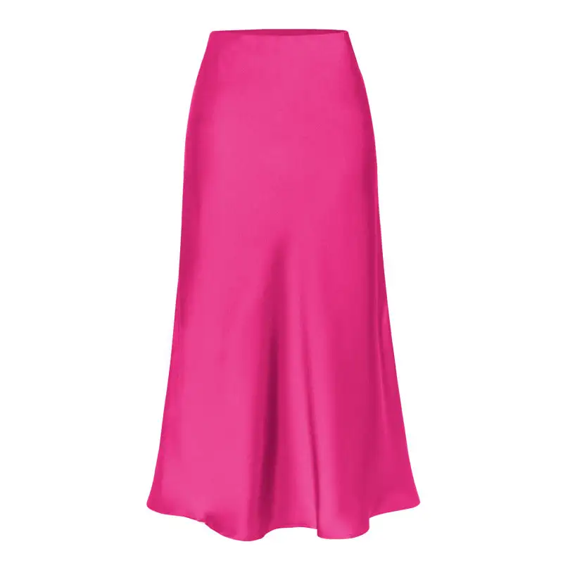 Airy Simple Satin Skirt
